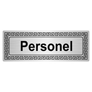 Personel 7cmx20cm Metal Yönlendi̇rme Levhasi Gümüş Renk Metal