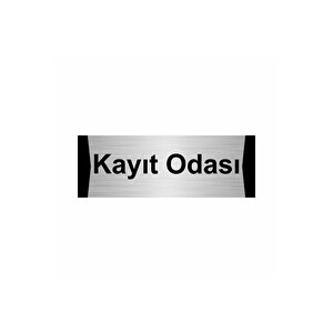 Kayıt Odası 5x20cm Gümüş Renk Metal Yönlendirme Levhası