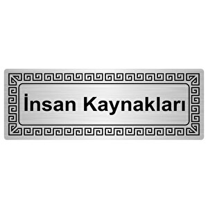 İnsan Kaynakları 7cmx20cm Metal Yönlendi̇rme Levhasi Gümüş Renk Metal