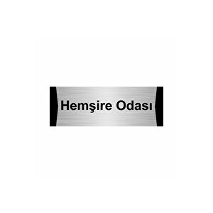 Hemşire Odası 5x20cm Gümüş Renk Metal Yönlendirme Levhası