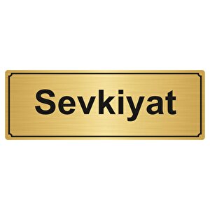 Sevki̇yat Yönlendi̇rme Levhasi 10cmx20cm Altin Renk Metal