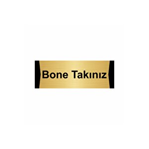 Bone Takınız 7x20cm Altın Renk Metal Yönlendirme Levhası