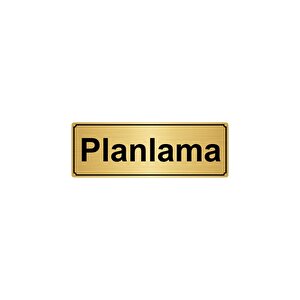 Planlama Yönlendi̇rme Levhasi 7cmx20cm Altin Renk Metal