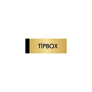 Metal Yönlendirme Levhası, Departman Kapı Isimliği Tipbox 10x20 Cm Altın Renk