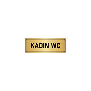 Metal Yönlendirme Levhası, Departman Kapı İsimliği Kadın Wc 7x20 Cm Gümüş Renk