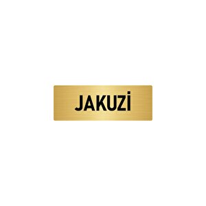 Metal Yönlendirme Levhası, Departman Kapı İsimliği Jakuzi 7x20 Cm Altın Renk