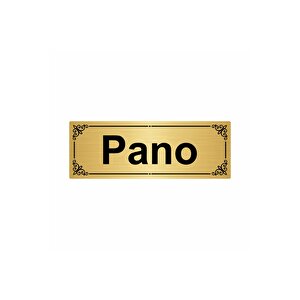 Pano 7x20cm Altın Renk Metal Yönlendirme Levhası