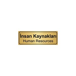 İnsan Kaynaklari Yönlendi̇rme Levhasi 10cmx20cm Altin Renk Metal