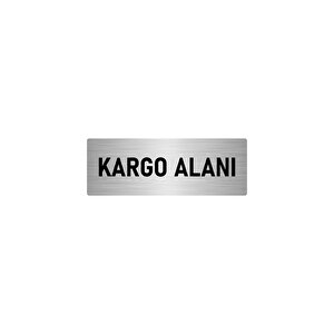 Metal Yönlendirme Levhası, Departman Kapı İsimliği Kargo Alanı 5x20 Cm Gümüş Renk