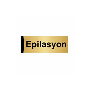 Epilasyon 7x20cm Altın Renk Metal Yönlendirme Levhası