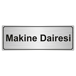 Maki̇ne Dai̇resi̇ Yönlendi̇rme Levhasi 10cmx20cm Gümüş Renk Metal