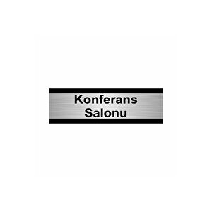 Konferans Salonu 10x20cm Gümüş Renk Metal Yönlendirme Levhası