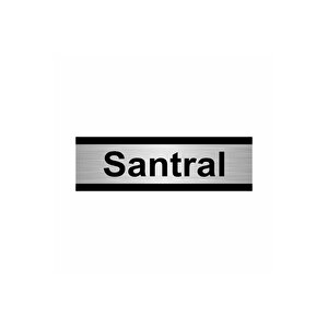 Santral 5x20cm Gümüş Renk Metal Yönlendirme Levhası