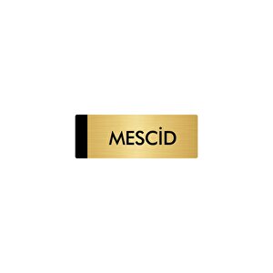 Metal Yönlendirme Levhası, Departman Kapı Isimliği Mescid 5x20 Cm Altın Renk