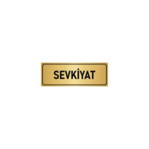 Metal Yönlendirme Levhası, Departman Kapı İsimliği Sevkiyat 7x20 Cm Altın Renk