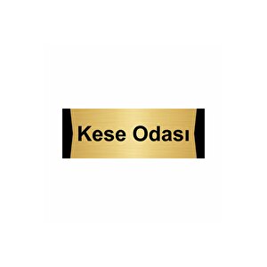 Kese Odası 7x20cm Altın Renk Metal Yönlendirme Levhası