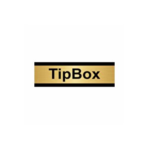 Tipbox 7x20cm Altın Renk Metal Yönlendirme Levhası