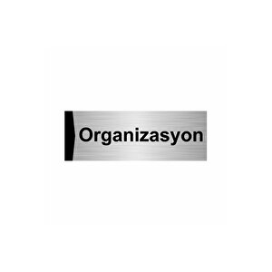 Organizasyon 10x20cm Gümüş Renk Metal Yönlendirme Levhası