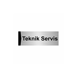 Teknik Servis 7x20cm Gümüş Renk Metal Yönlendirme Levhası