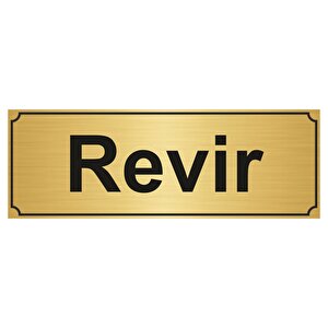 Revi̇r Yönlendi̇rme Levhasi 10cmx20cm Altin Renk Metal