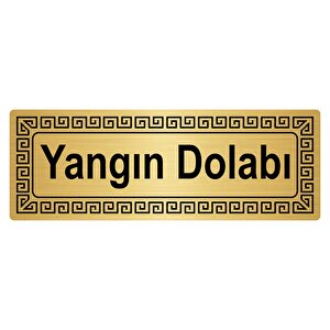 Yangın Dolabı 7cmx20cm Metal Yönlendi̇rme Levhasi Altin Renk Metal
