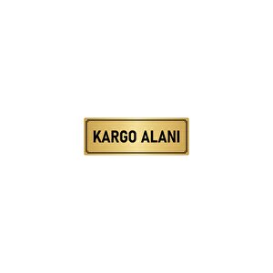 Metal Yönlendirme Levhası, Departman Kapı İsimliği Kargo Alanı 10x20 Cm Altın Renk