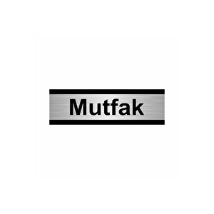 Mutfak 5x20cm Gümüş Renk Metal Yönlendirme Levhası