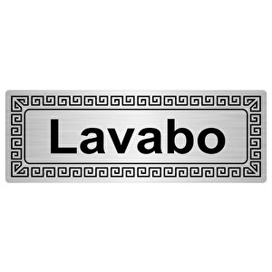 Lavabo 7cmx20cm Metal Yönlendi̇rme Levhasi Gümüş Renk Metal