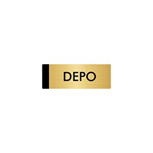 Metal Yönlendirme Levhası, Departman Kapı Isimliği Depo 10x20 Cm Altın Renk