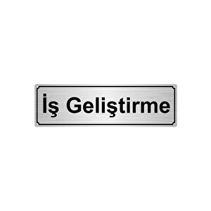İş Geli̇şti̇rme Yönlendi̇rme Levhasi 5cmx20cm Gümüş Renk Metal