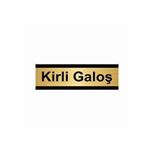 Kirli Galoş 5x20cm Altın Renk Metal Yönlendirme Levhası