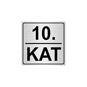 10.kat 20cmx20cm Metal Yönlendi̇rme Levhasi Gümüş Renk Metal