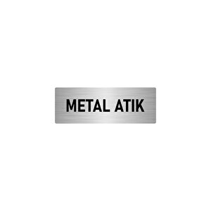 Metal Yönlendirme Levhası, Departman Kapı İsimliği Metal Atık 5x20 Cm Gümüş Renk