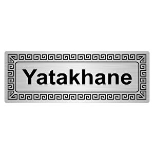 Yatakhane 7cmx20cm Metal Yönlendi̇rme Levhasi Gümüş Renk Metal