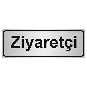 Zi̇yaretçi̇ Yönlendi̇rme Levhasi 5cmx20cm Gümüş Renk Metal