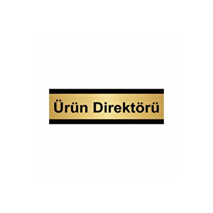 Ürün Direktörü 5x20cm Altın Renk Metal Yönlendirme Levhası