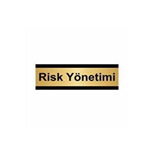 Risk Yönetimi 10x20cm Altın Renk Metal Yönlendirme Levhası