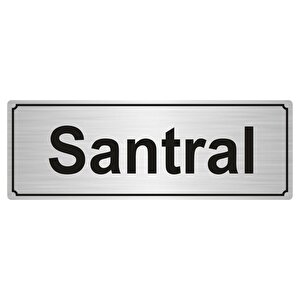 Santral Yönlendi̇rme Levhasi 5cmx20cm Gümüş Renk Metal