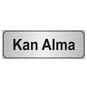 Kan Alma Yönlendi̇rme Levhasi 5cmx20cm Gümüş Renk Metal
