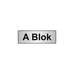 A Blok Yönlendi̇rme Levhasi 7cmx20cmgümüş Renk Metal