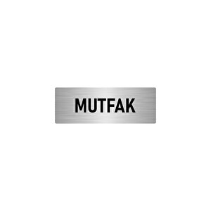 Metal Yönlendirme Levhası, Departman Kapı İsimliği Mutfak 5x20 Cm Gümüş Renk