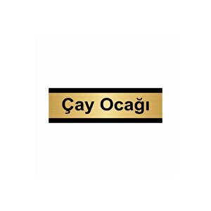 Çay Ocağı 5x20cm Altın Renk Metal Yönlendirme Levhası