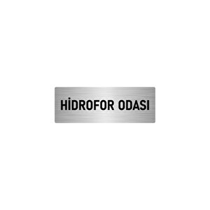 Metal Yönlendirme Levhası, Departman Kapı İsimliği Hidrofor Odası 10x20 Cm Gümüş Renk