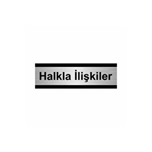 Halkla İlişkiler 7x20cm Gümüş Renk Metal Yönlendirme Levhası