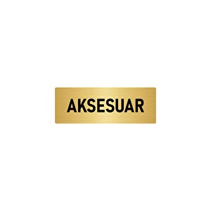 Metal Yönlendirme Levhası, Departman Kapı İsimliği Aksesuar 10x20 Cm Altın Renk