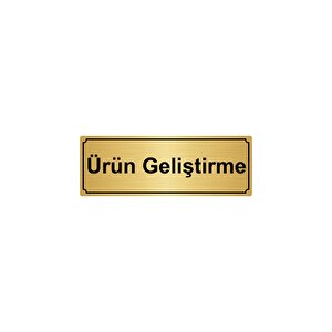 Ürün Geli̇şti̇rme Yönlendi̇rme Levhasi 7cmx20cm Altin Renk Metal