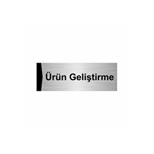 Ürün Geliştirme 5x20cm Gümüş Renk Metal Yönlendirme Levhası