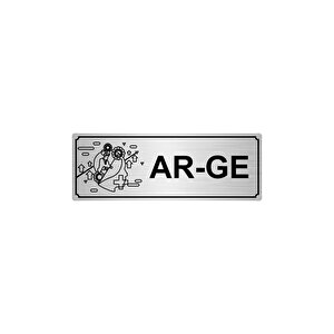 Ar-ge Yönlendi̇rme Levhasi 10cmx20cm Gümüş Renk Metal