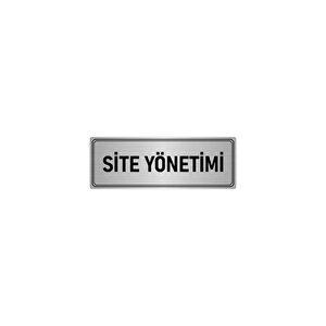 Metal Yönlendirme Levhası, Departman Kapı İsimliği Site Yönetimi 5x20 Cm Gümüş Renk