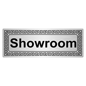 Showroom 7cmx20cm Metal Yönlendi̇rme Levhasi Gümüş Renk Metal